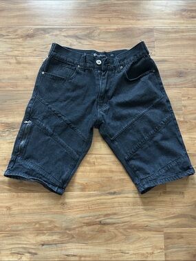 Rocawear Black Men's Denim Utility Shorts